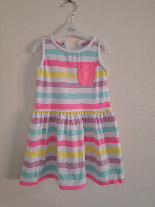 12-18m: Stripey Cotton Summer Dress
