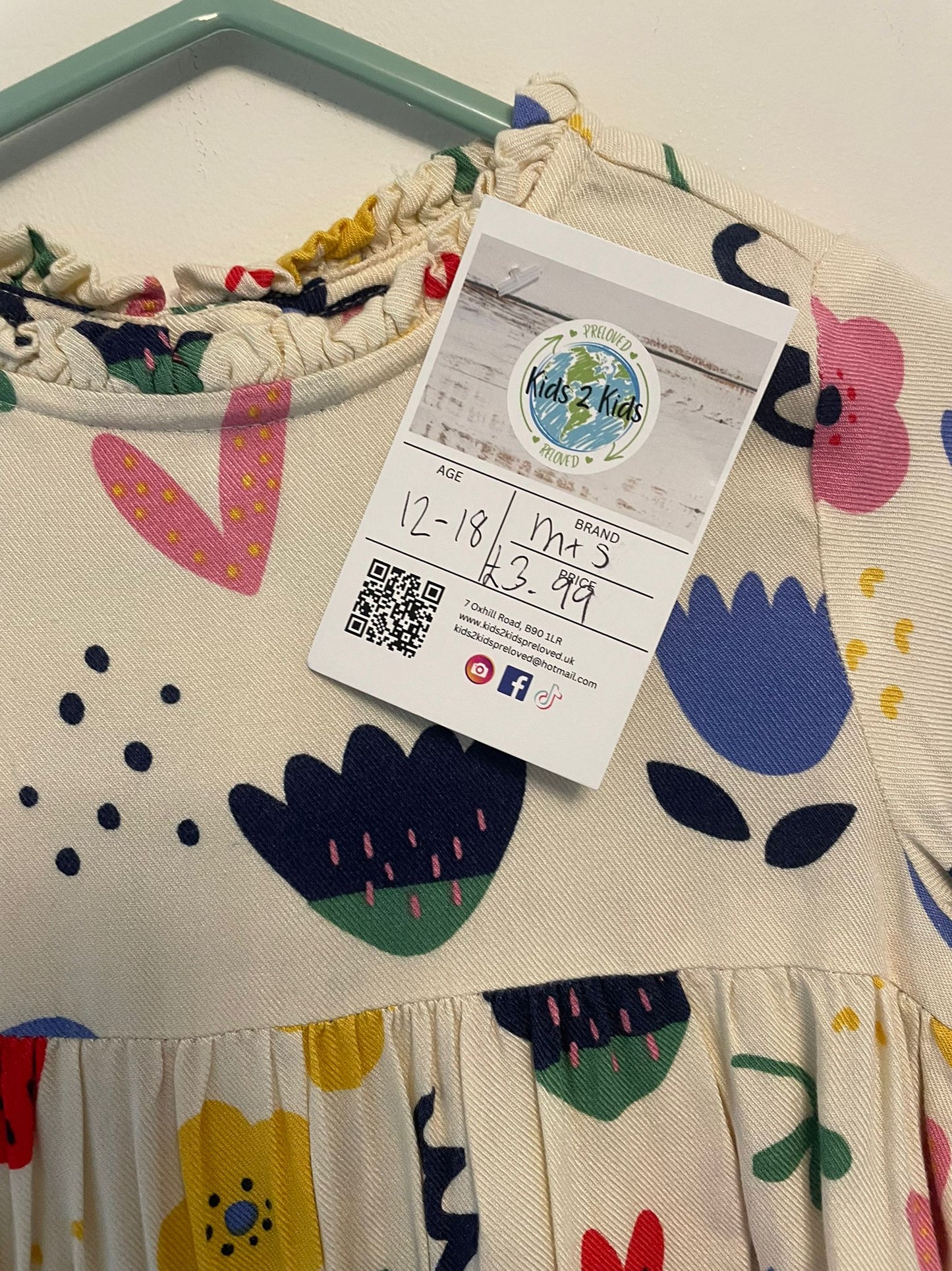 12-18m: M&S Viscose Dress