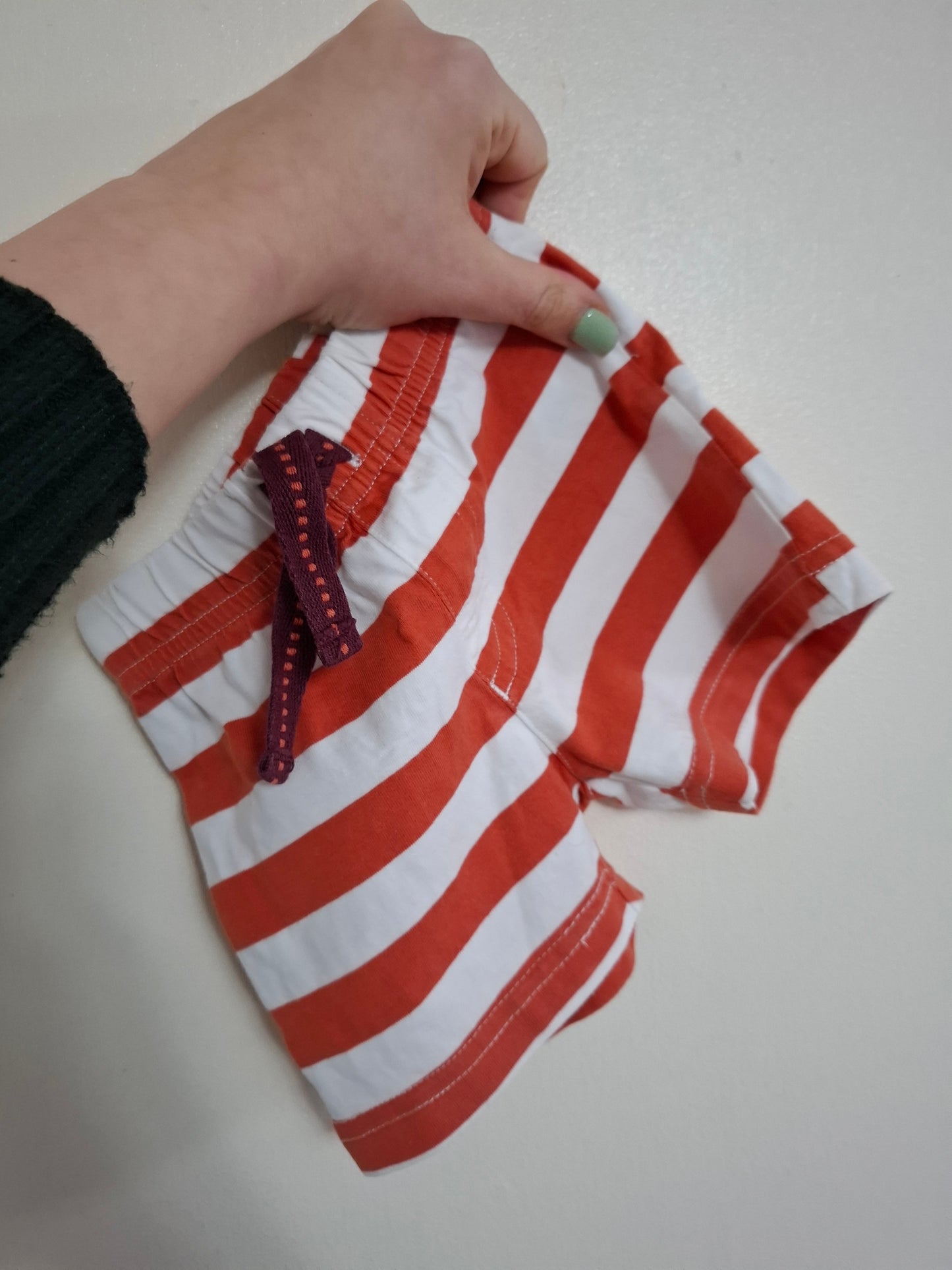 3-6m: Matching Cotton Shorts Set (burnt orange colour)
