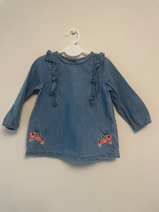 6-9m: Soft Denim Tunic