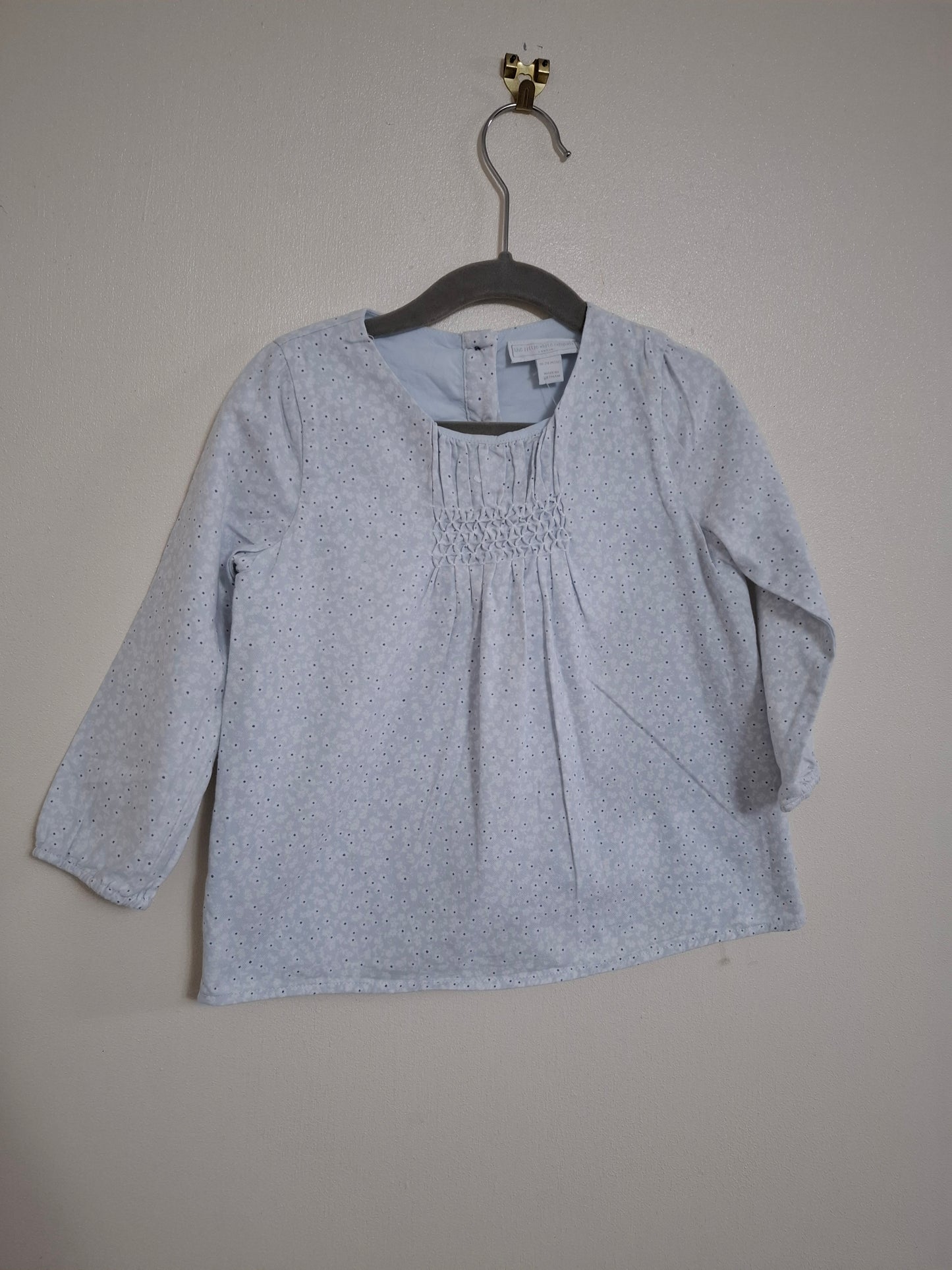 18-24m: Little White Company Pale Blue Tunic