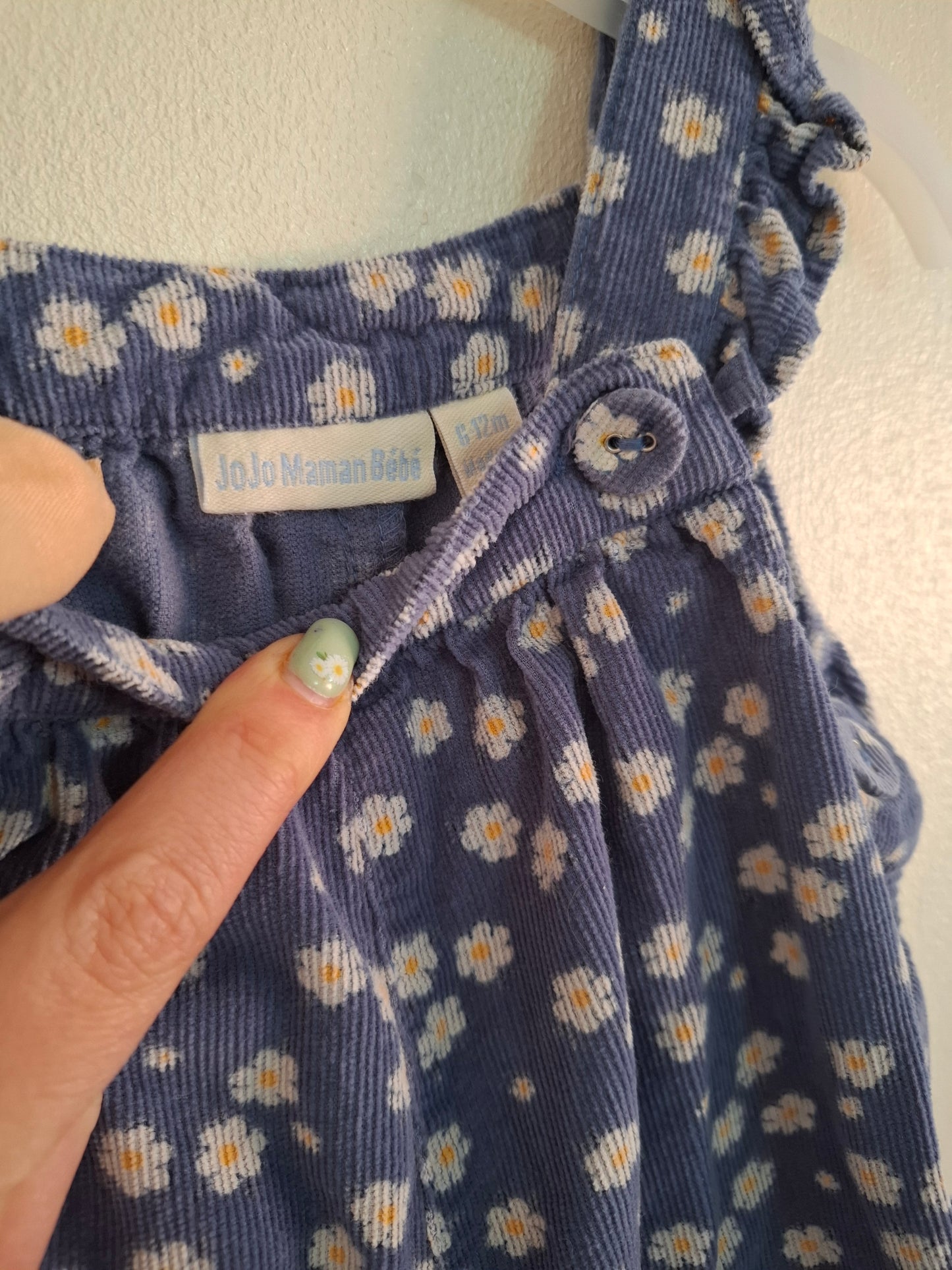 6-12m: Jojo Bebe Courdroy Dungerees