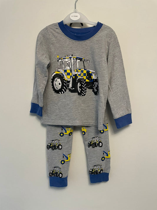 3y: 100% Cotton Tractor Pyjamas
