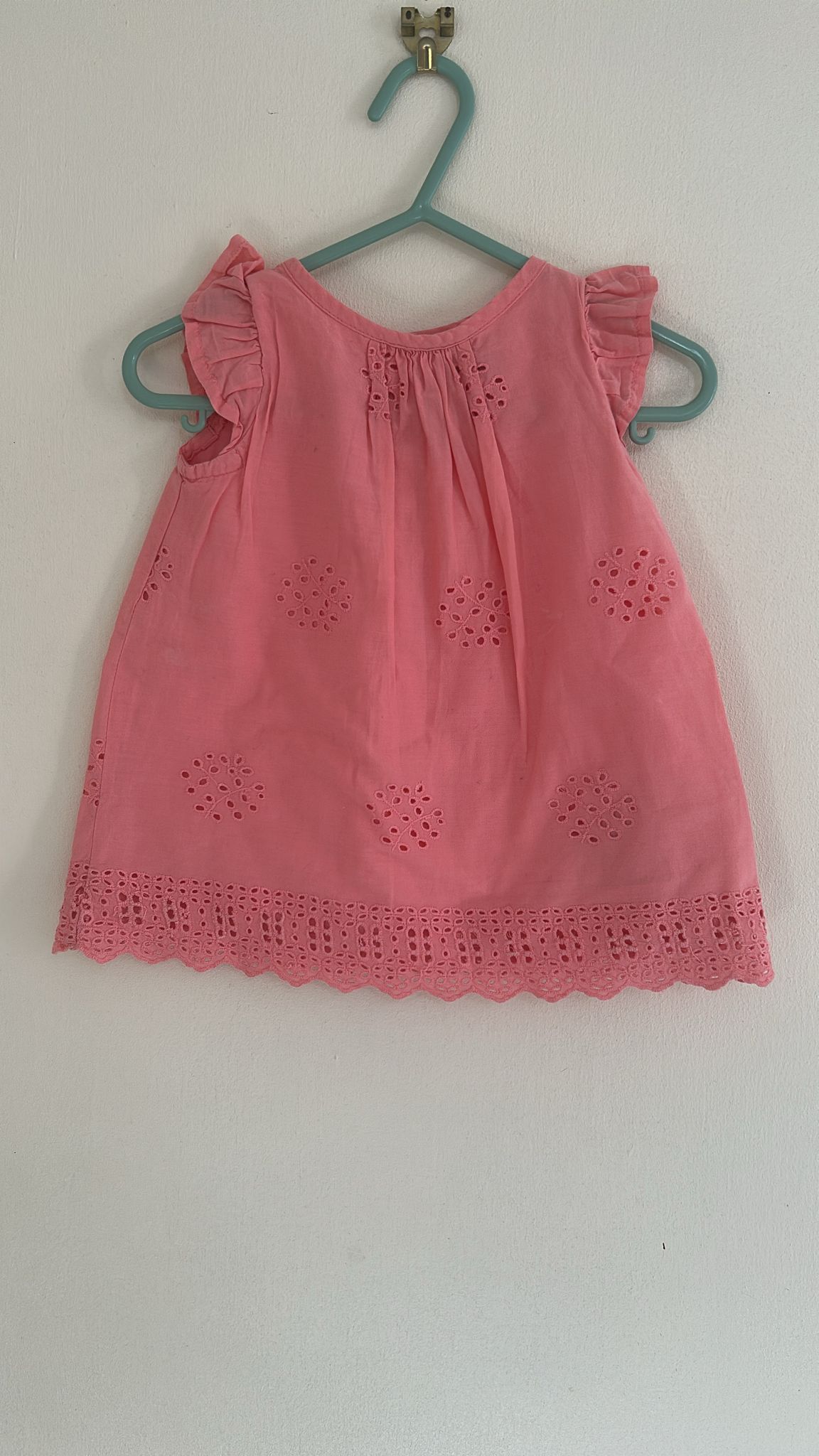 3-6m: BabyGap Coral Cotton Dress & Matching Knickers