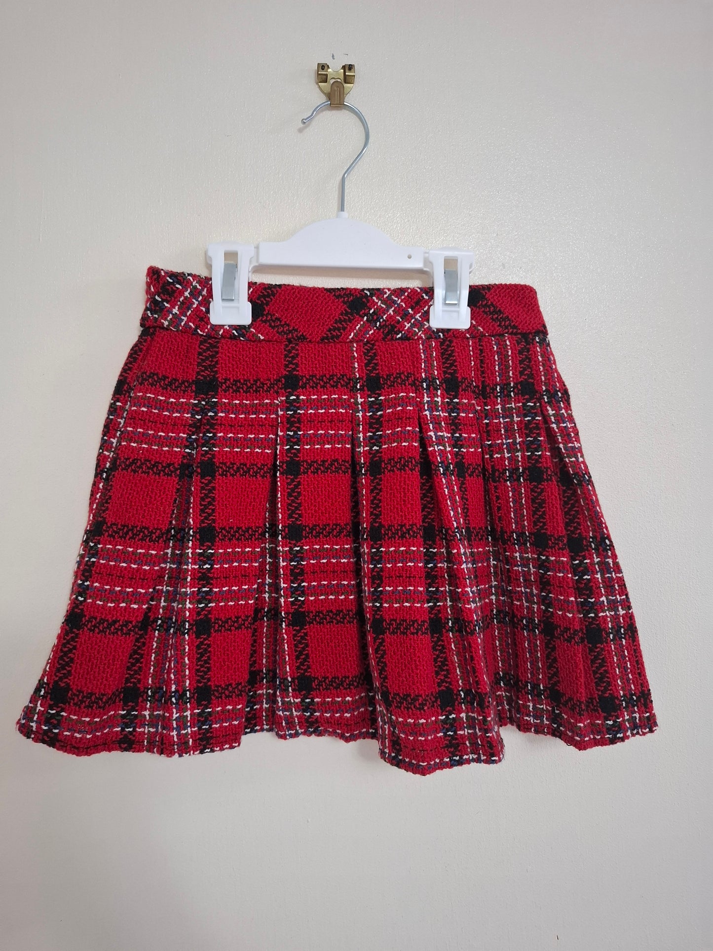 3-4y: Tartan Knitted Skirt