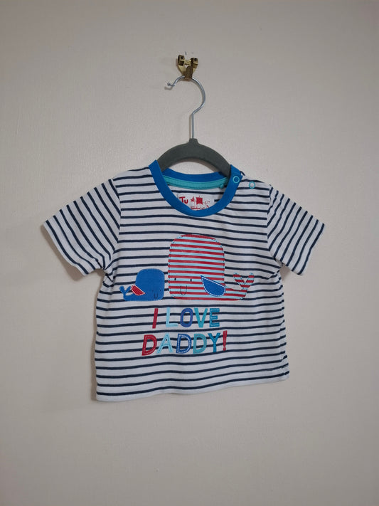 3-6m: "I Love Daddy" T-shirt