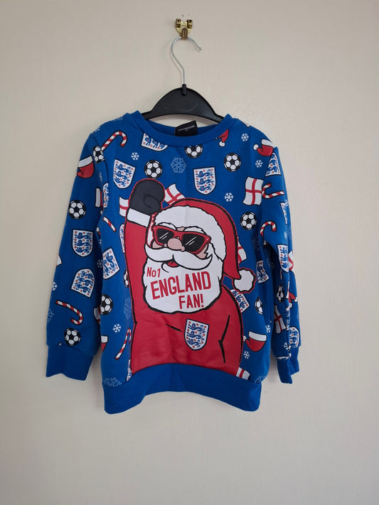 6-7y: Father Christmas England Jumper