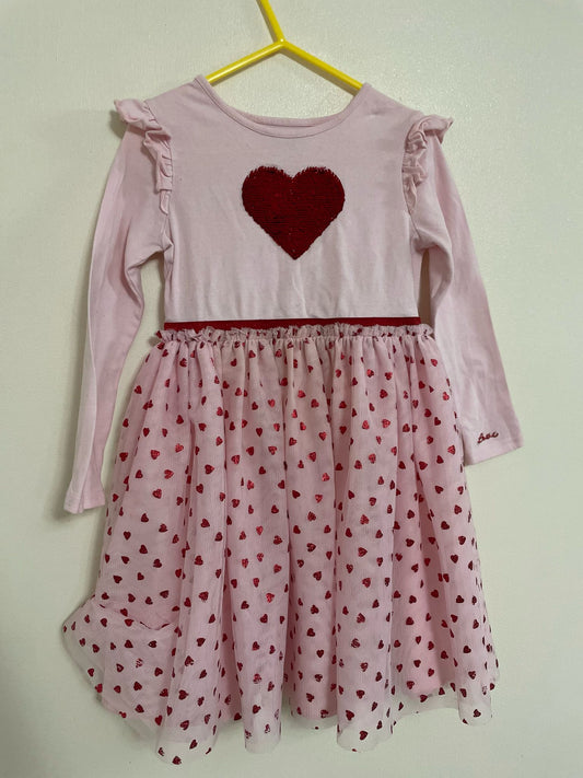 4-5y: Love heart Dress
