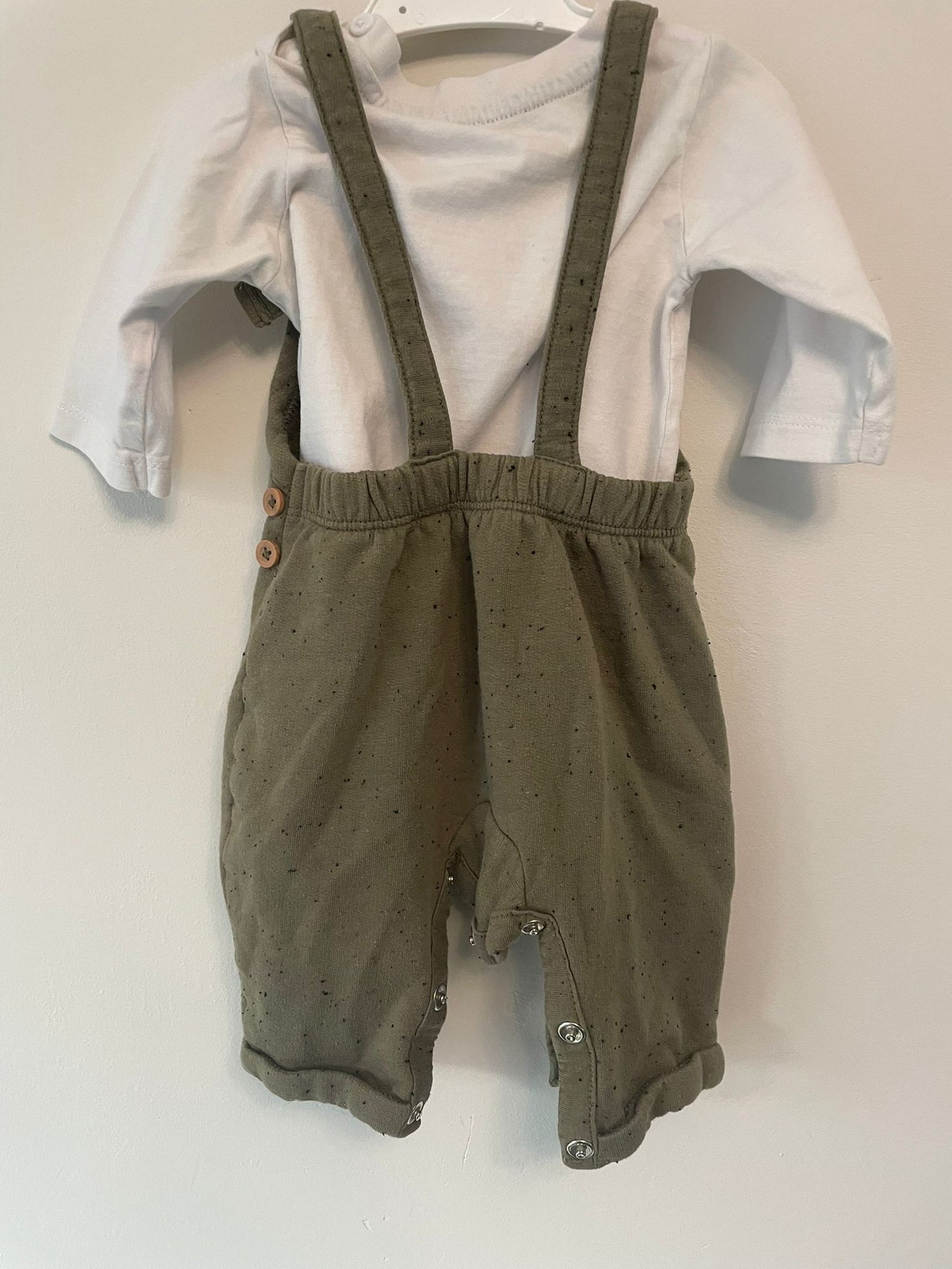 0-3m: Jersey Dungeree Set