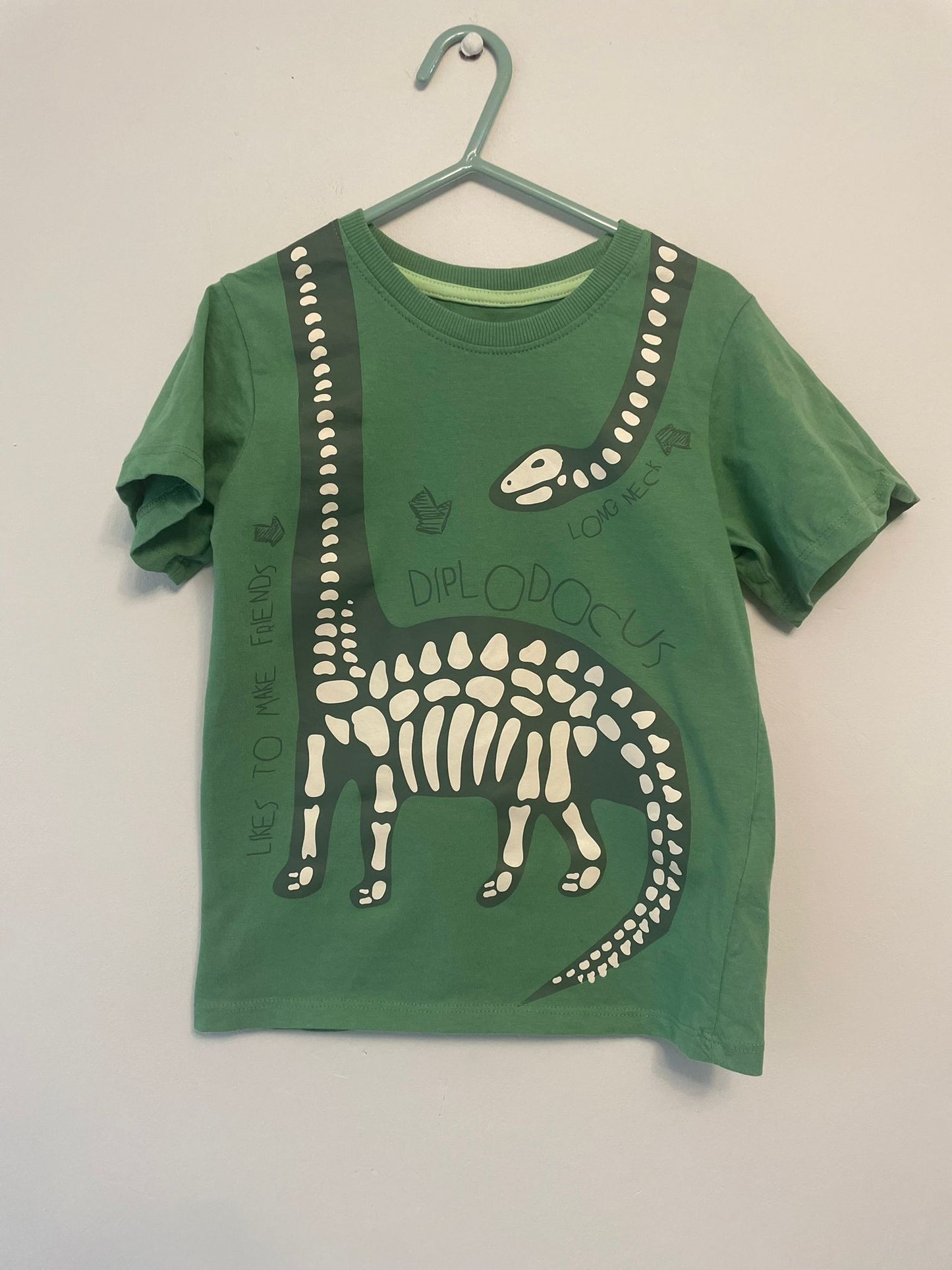 5-6y: Dino Skeleton T-shirt