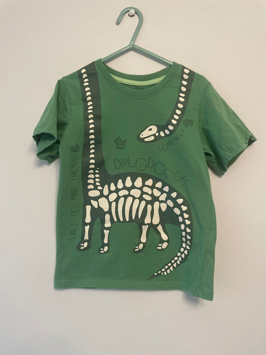 5-6y: Dino Skeleton T-shirt