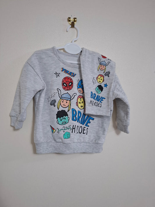 0-3m: Marvel Jumper and Legging Set