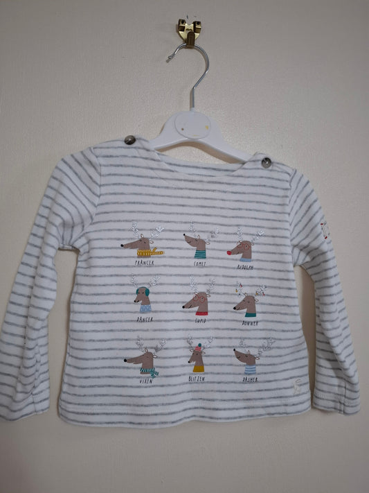 12-18m: Joules Reindeer Top