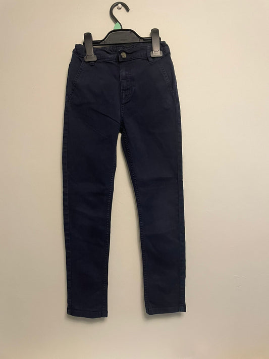8y: Navy Chino Style Trousers