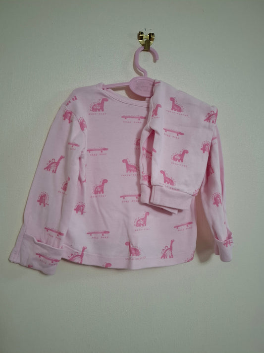 0-3m: Cotton Dino Pyjamas