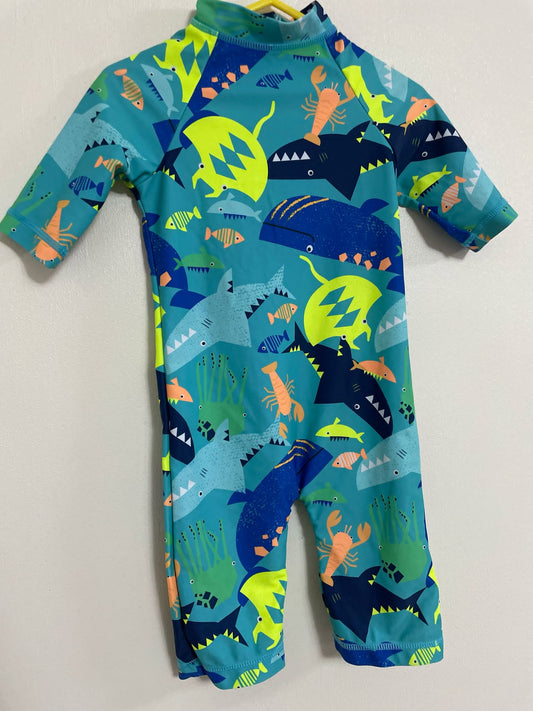 18-24m: Shark All-in-one Swimsuit