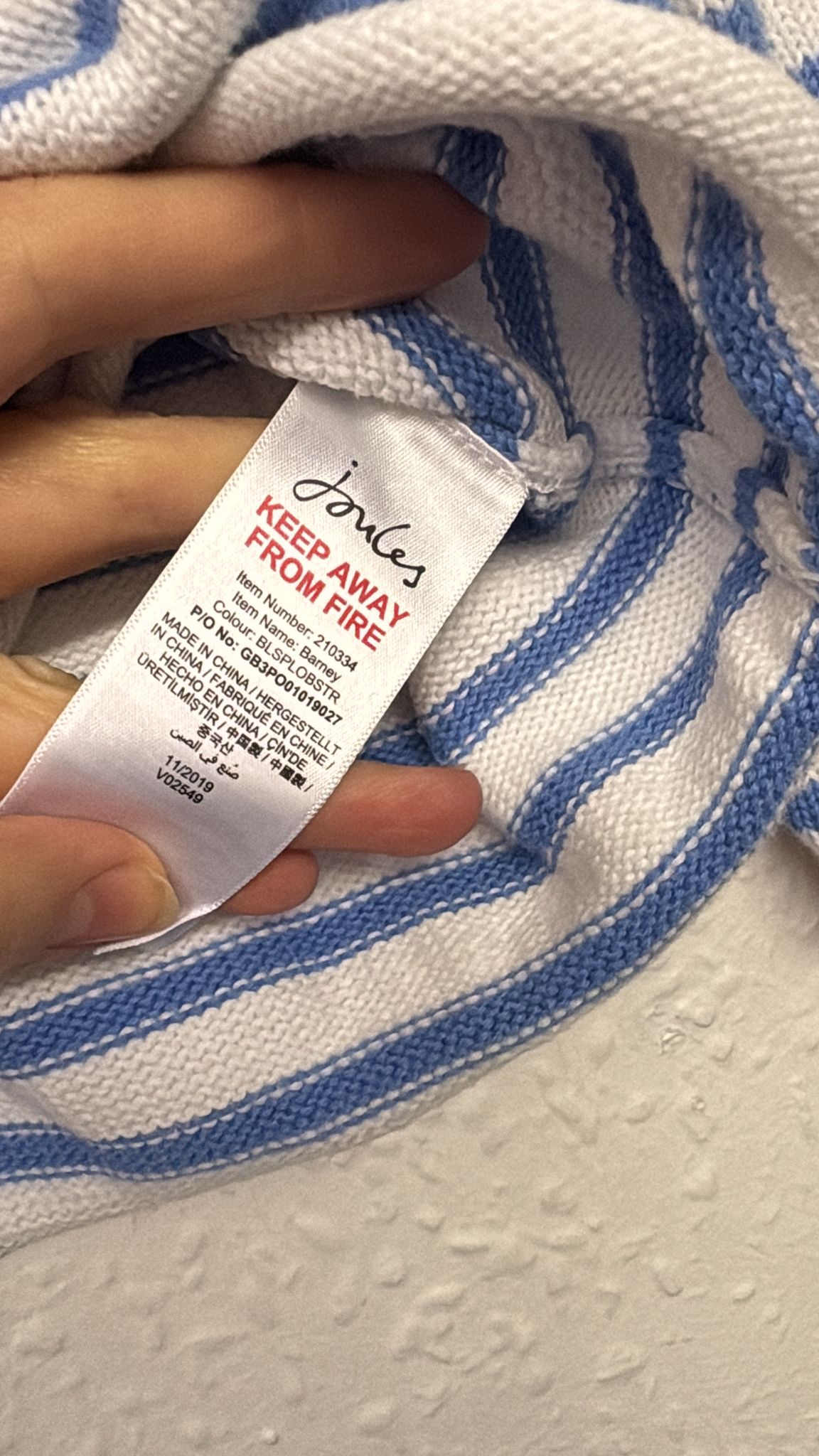 3-6m: Joules Knitted Jumper