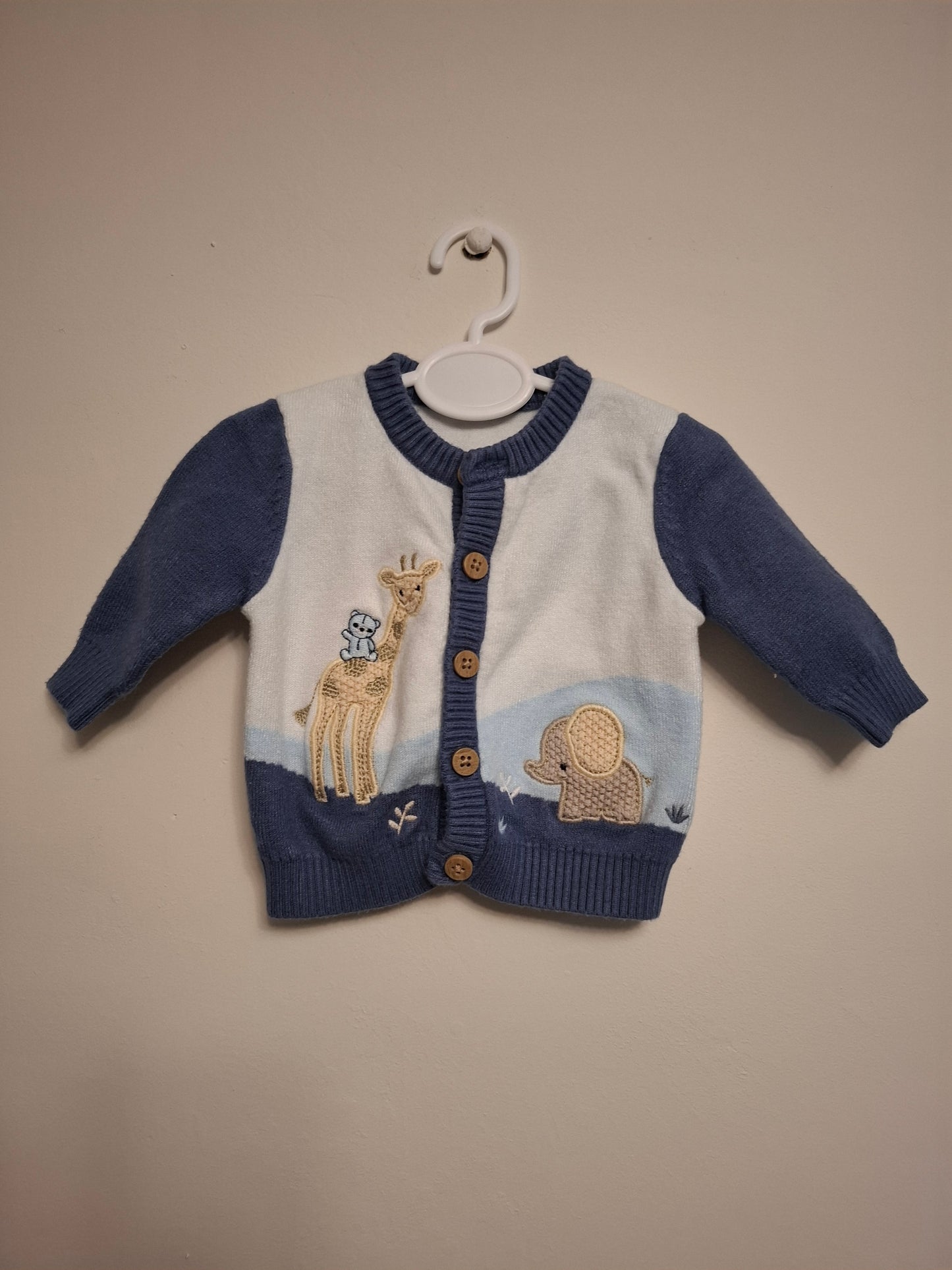 Newborn (7.5lb): Cosy Animal Cardigan and Matching Trousers