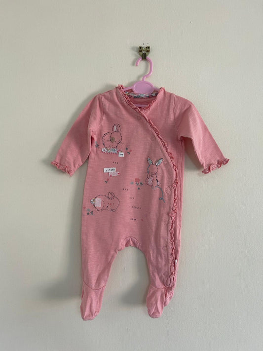 0-3m: Mothercare Embroidered Sleepsuit