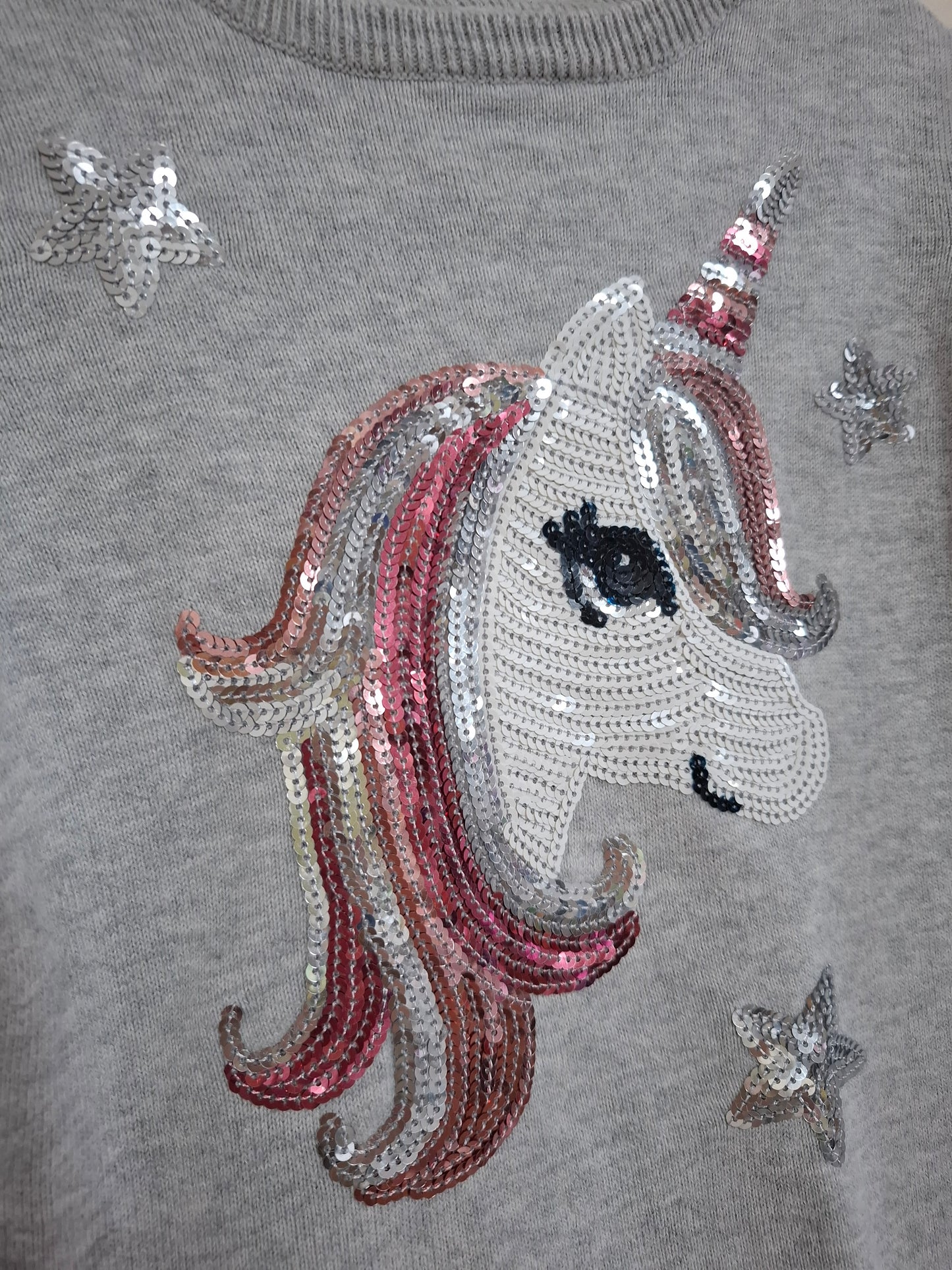 4-5y: Sequin Unicorn Jumper
