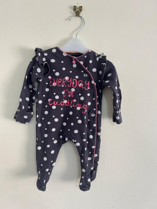 Up to 1m: "Everyday I'm Cuddling" Sleepsuit