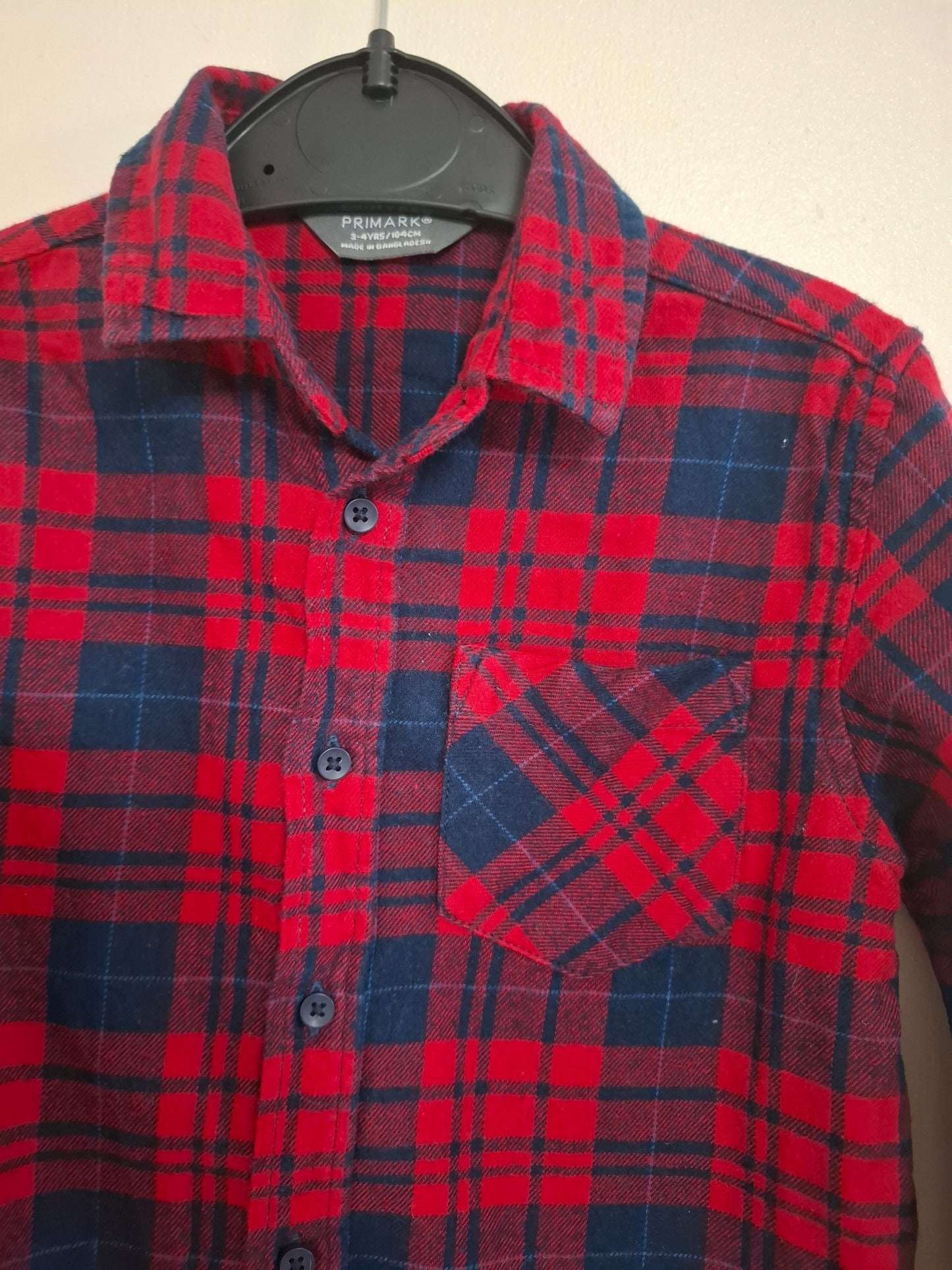 3-4y: Tartan Flannel Shirt