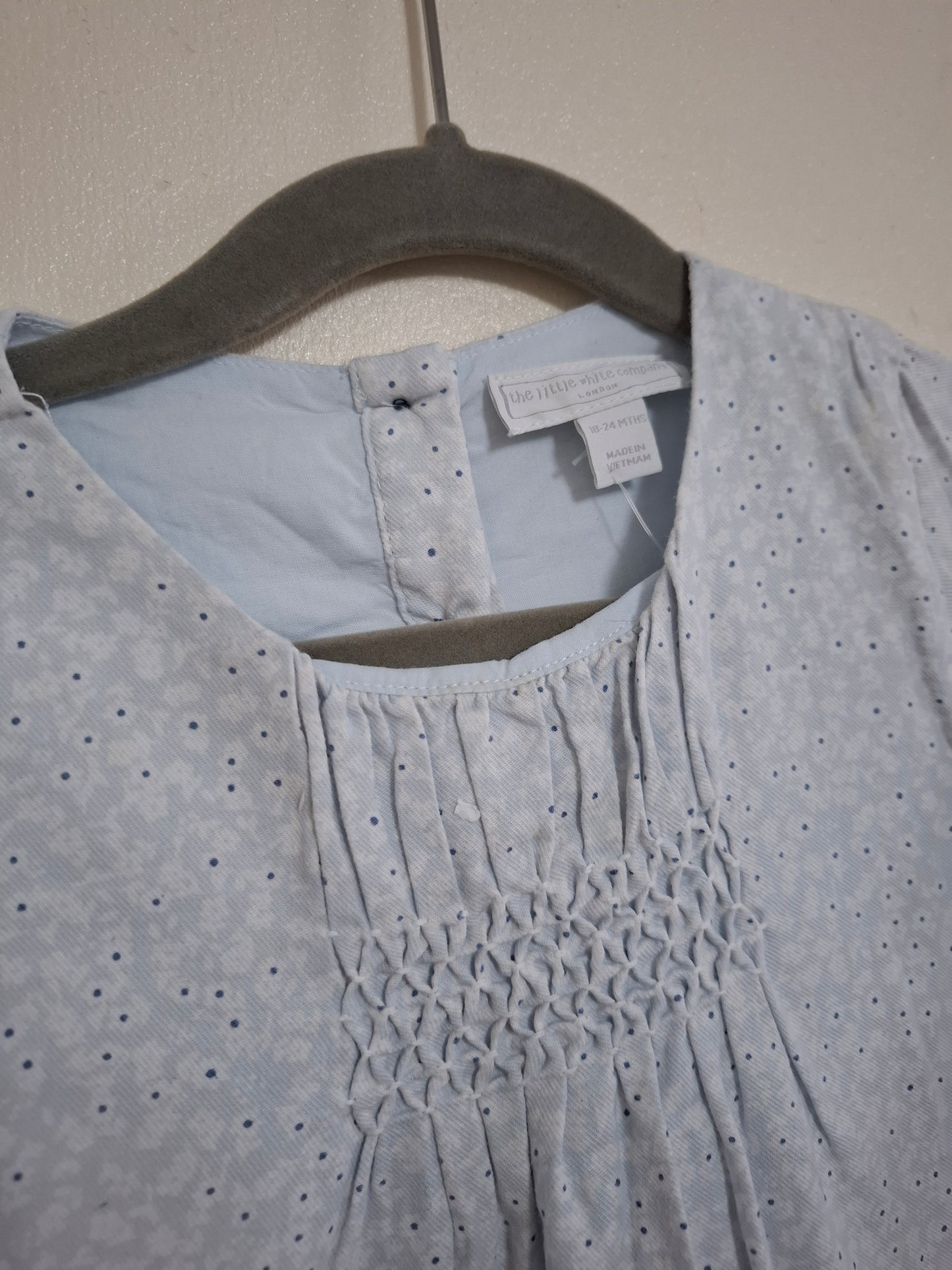 18-24m: Little White Company Pale Blue Tunic
