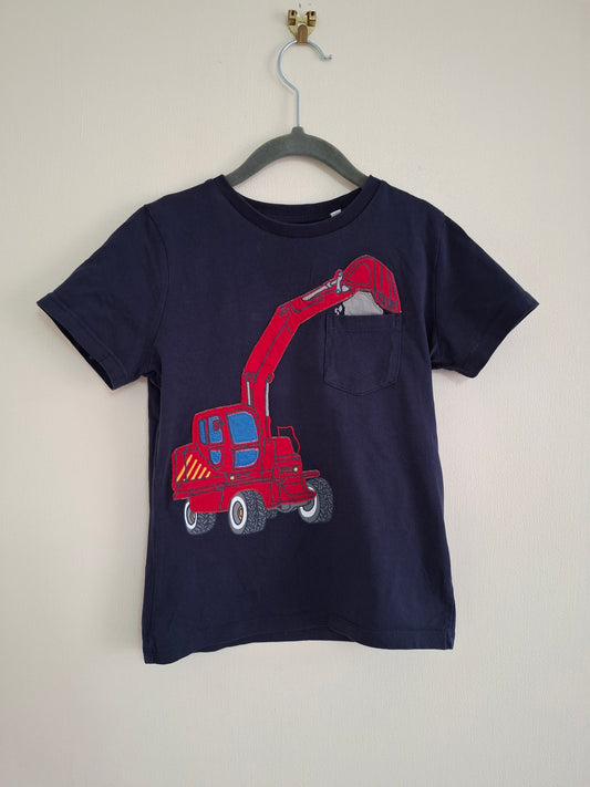 6y: Navy Applique T-shirt