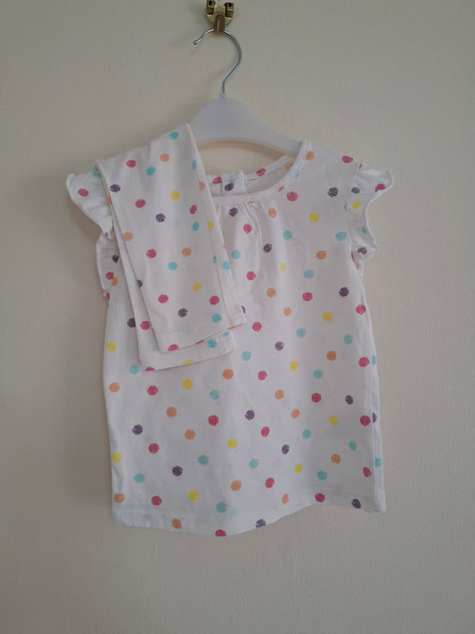 9-12m: Polkadot Legging Set