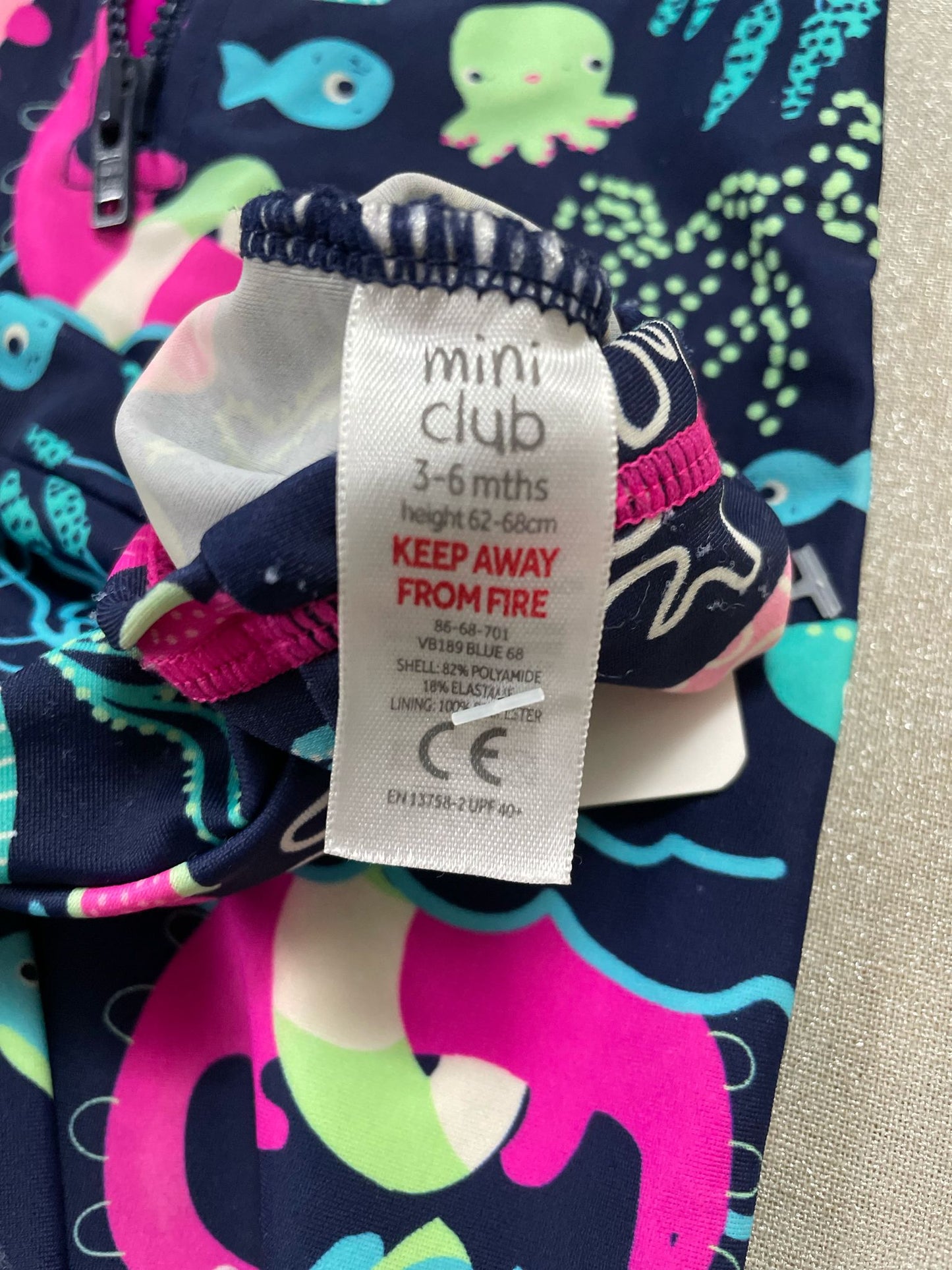 3-6m: Under the Sea All-in-one Swimsuit