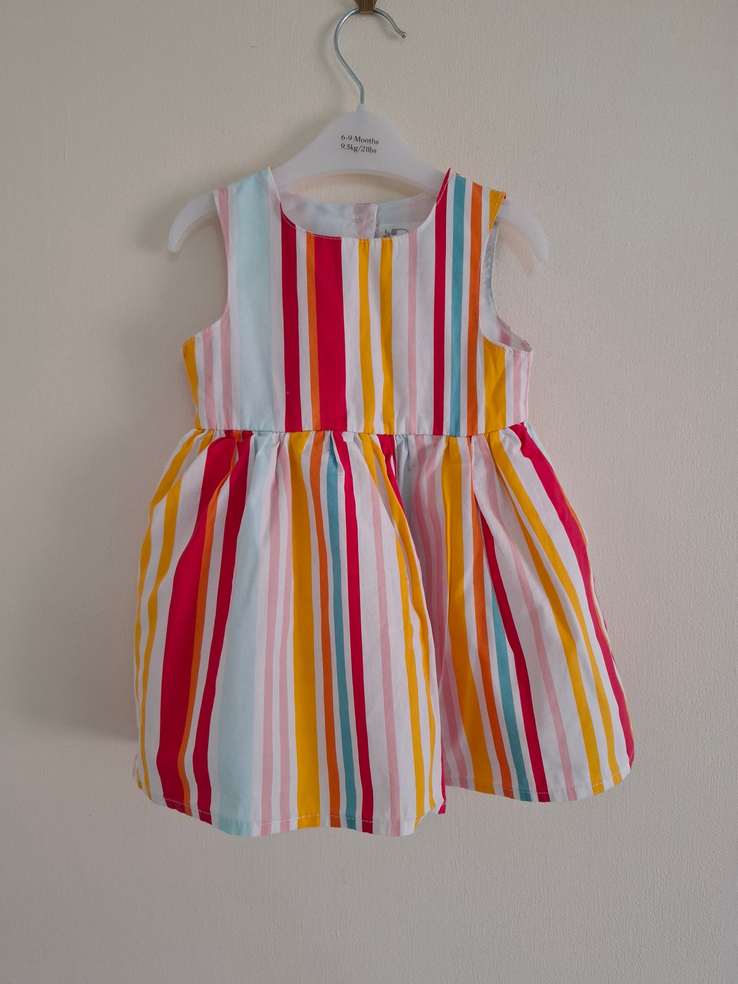 6-9m: Colourful Stripy Cotton Dress