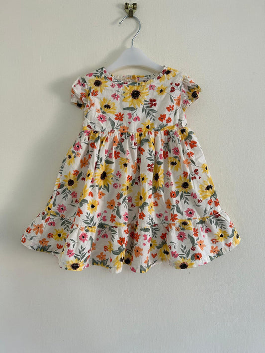 12-18m: Pretty Cotton Flowery Dress