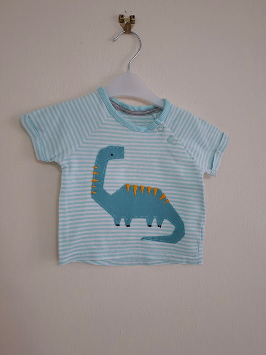 0-3m: Dino Applique T-shirt
