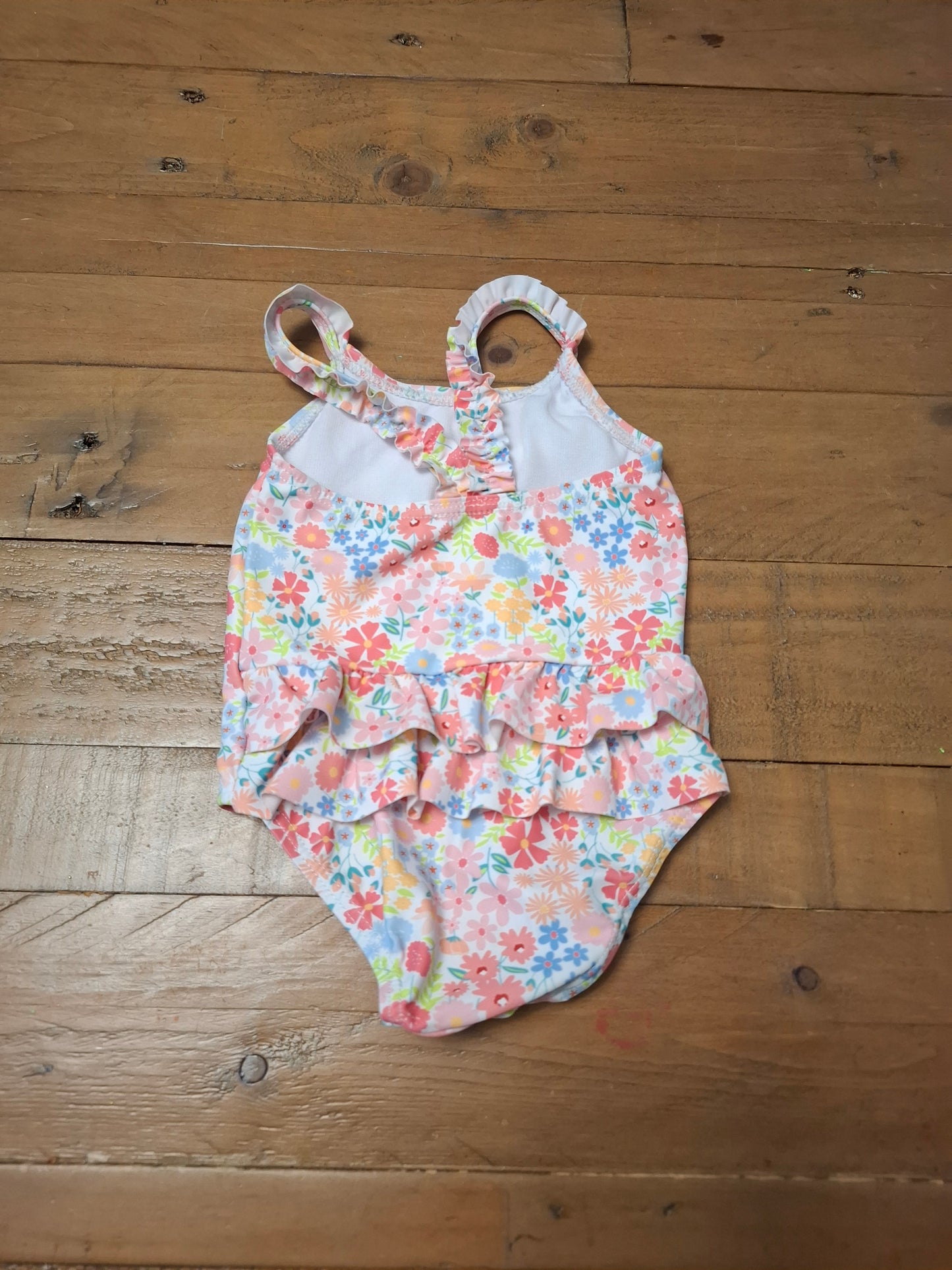 3-6m: Floral Swimming Costume