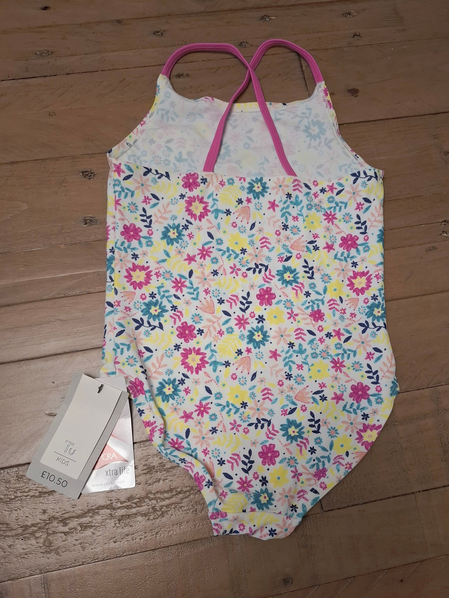 6y: Bnwt Flowery Swimming Costume