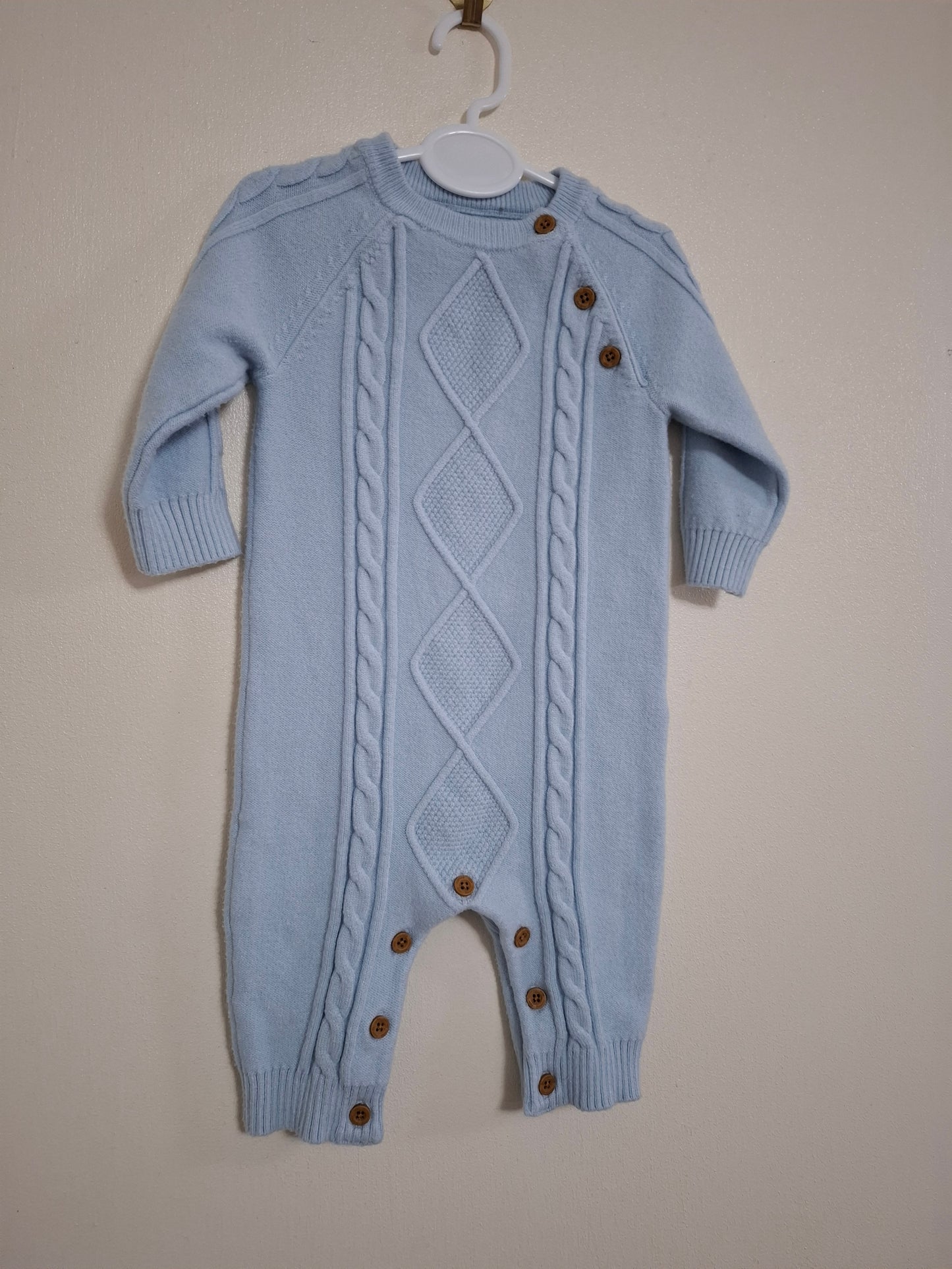 0-3m: Knitted romper