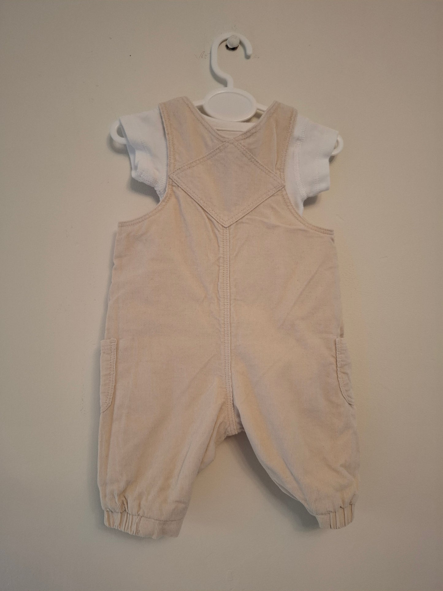 Tiny Baby: Fine Corduroy Dungaree Set