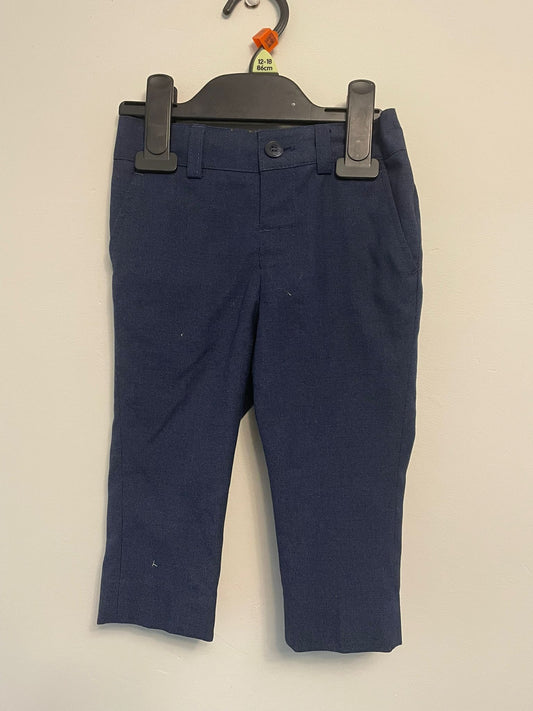9-12m: Next Navy Smart Trousers