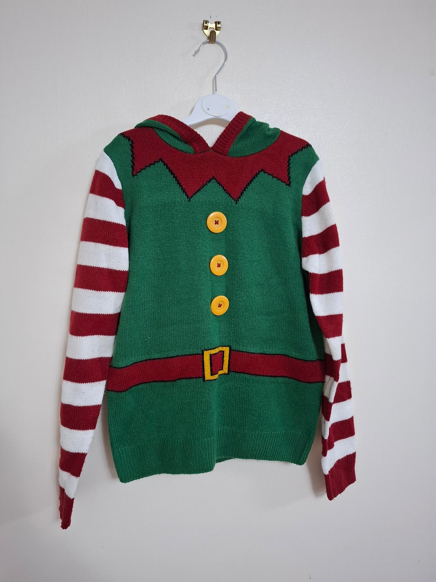 9-10y: Elf Hooded Knitted Jumper