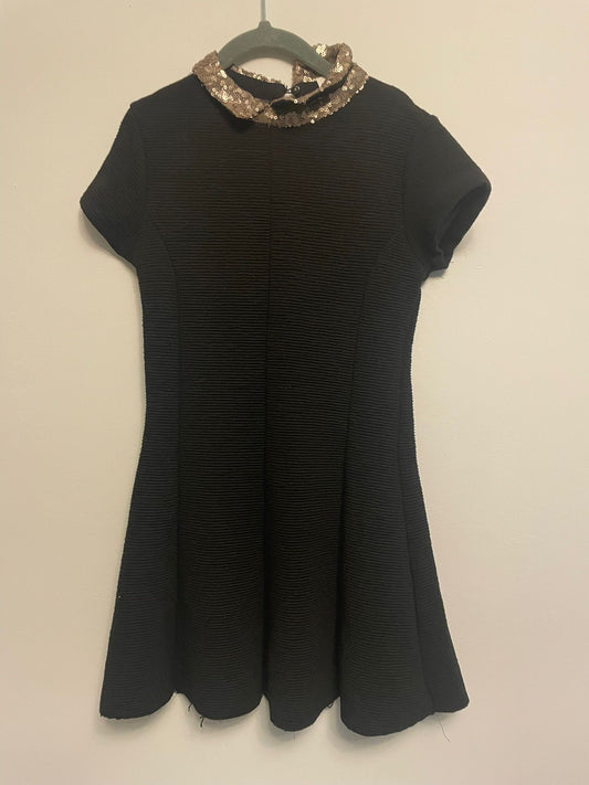 7y: Zara Ribbed Cotton Dress with Sequin Collar