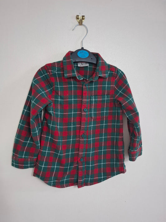 2-3y: Tartan Flannel Shirt