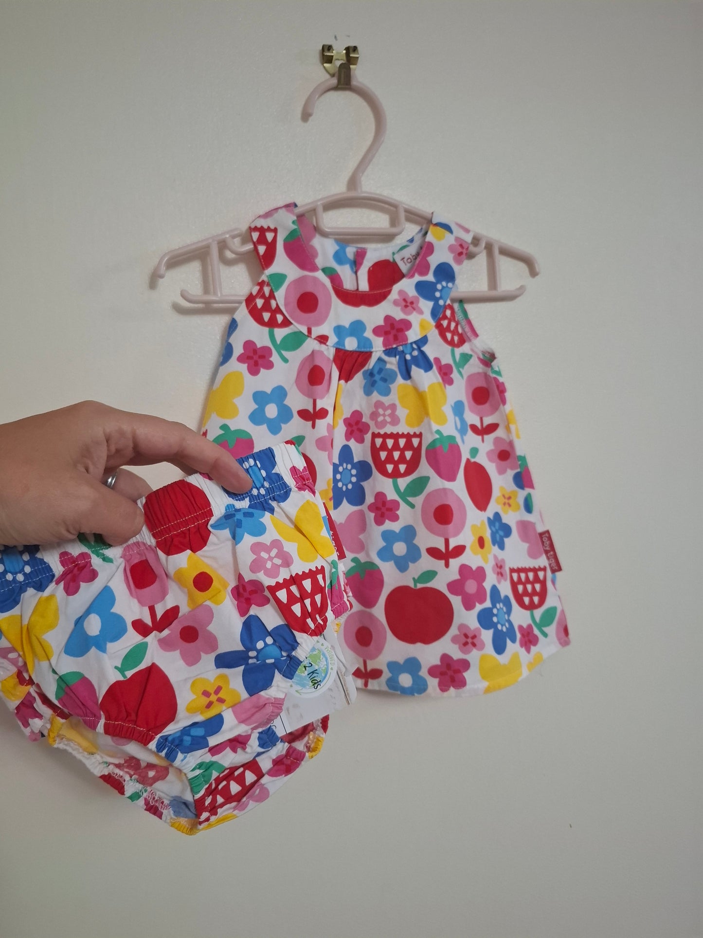 0-3m: Toby Tiger Dress and matching knickers