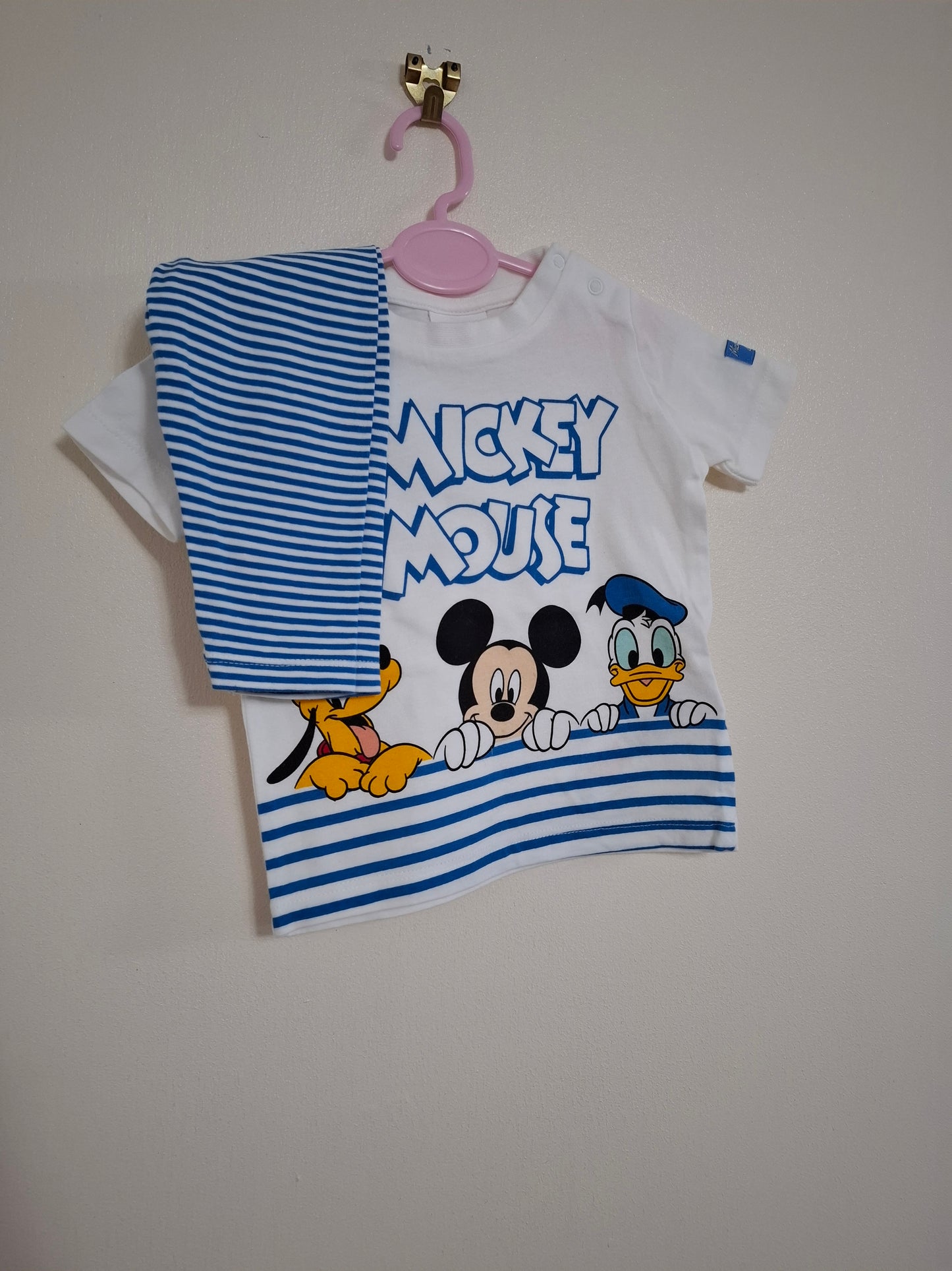 0-3m: Mickey Mouse Legging & T-shirt Set