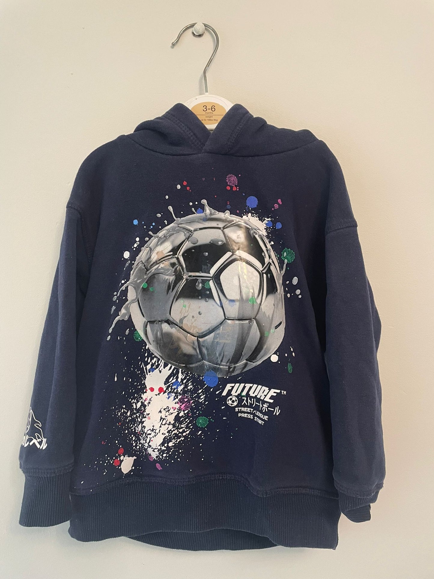 3y: Navy Next Football Hoody