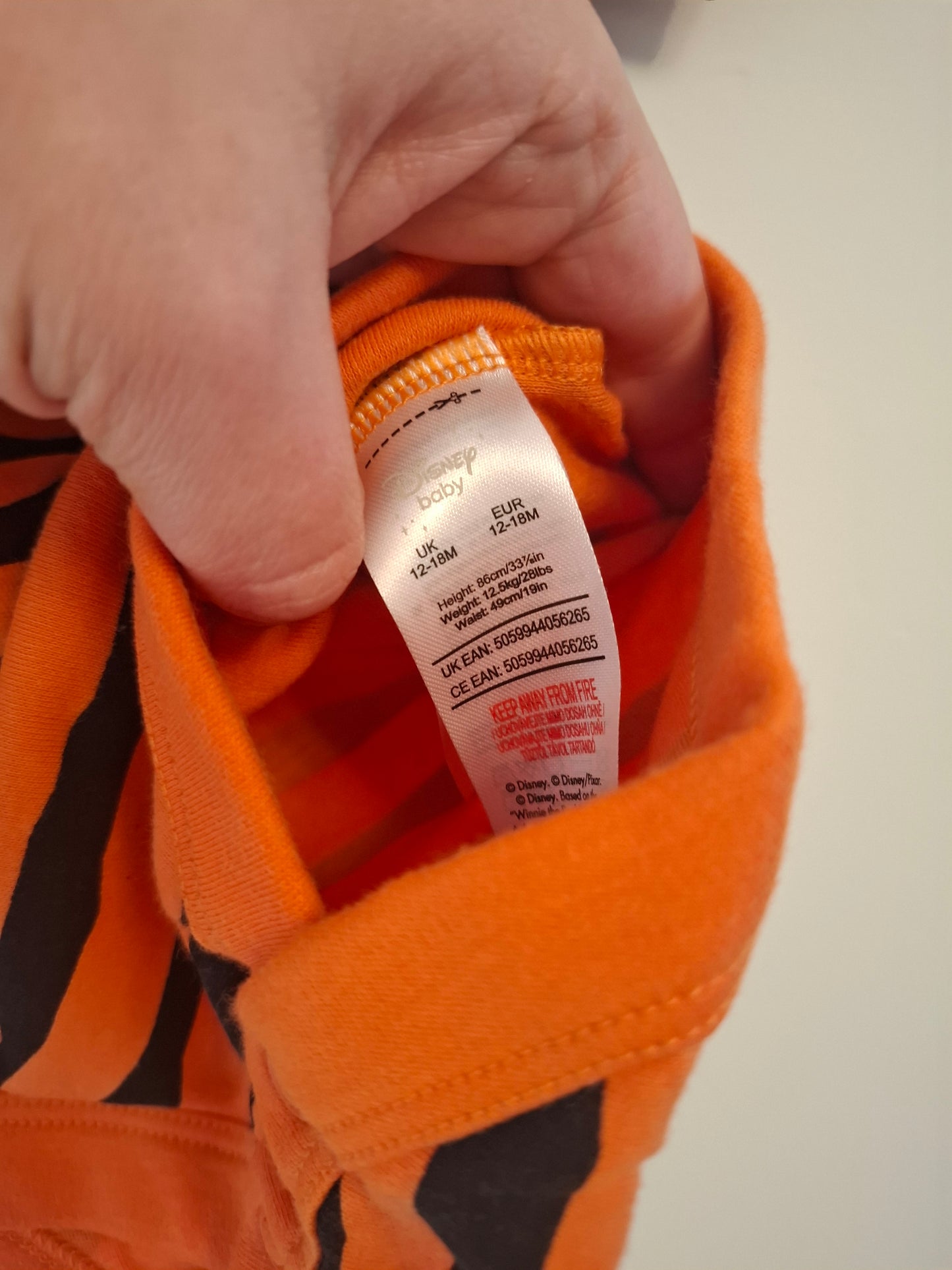 12-18m: Disney Baby Tigger Dungaree Set