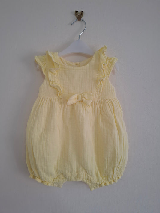 6-9m: Cheesecloth Cotton Romper