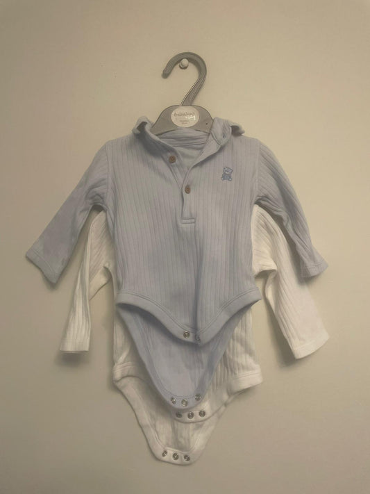 3-6m: Set of 2 Long Sleeved Bodysuits