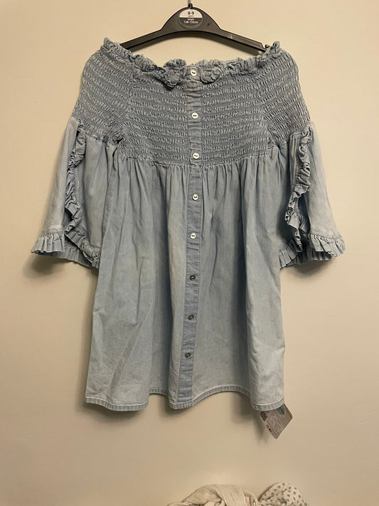 7-8y: River Island Soft Denim Tunic Top