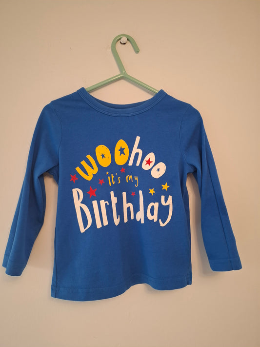 12-18m: "Woohoo it's my Birthday" Top
