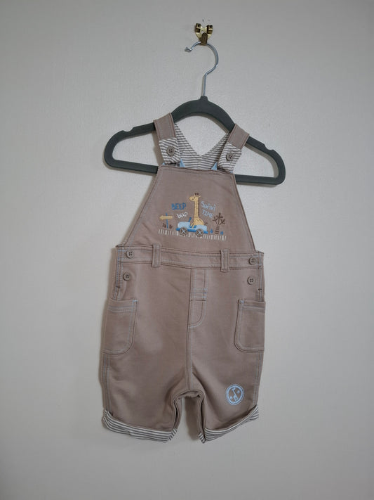 9-12m: Safari Time Fabric Dungerees